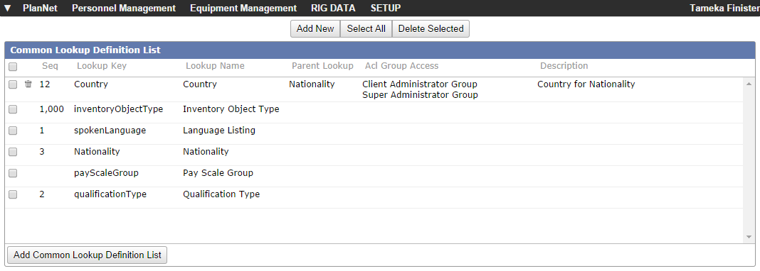 Edit An Existing Common Lookup Definition 